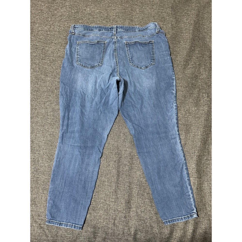 Ava & Viv Women's 20W Jeans Blue Denim Skinny Stretch Casual - Picture 8 of 8